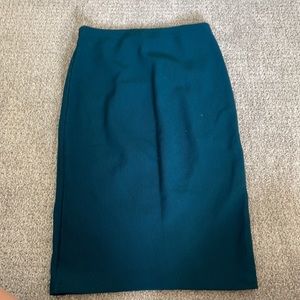 Turquoise pencil skirt